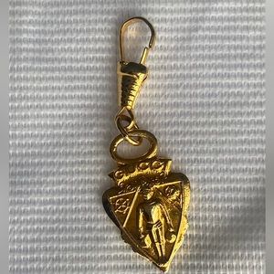 Vintage Gucci Zipper Pull Charm Tag keychain